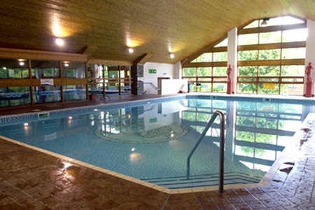 White Cross Bay Holiday Park swimming pool, Windermere, Lake District, England