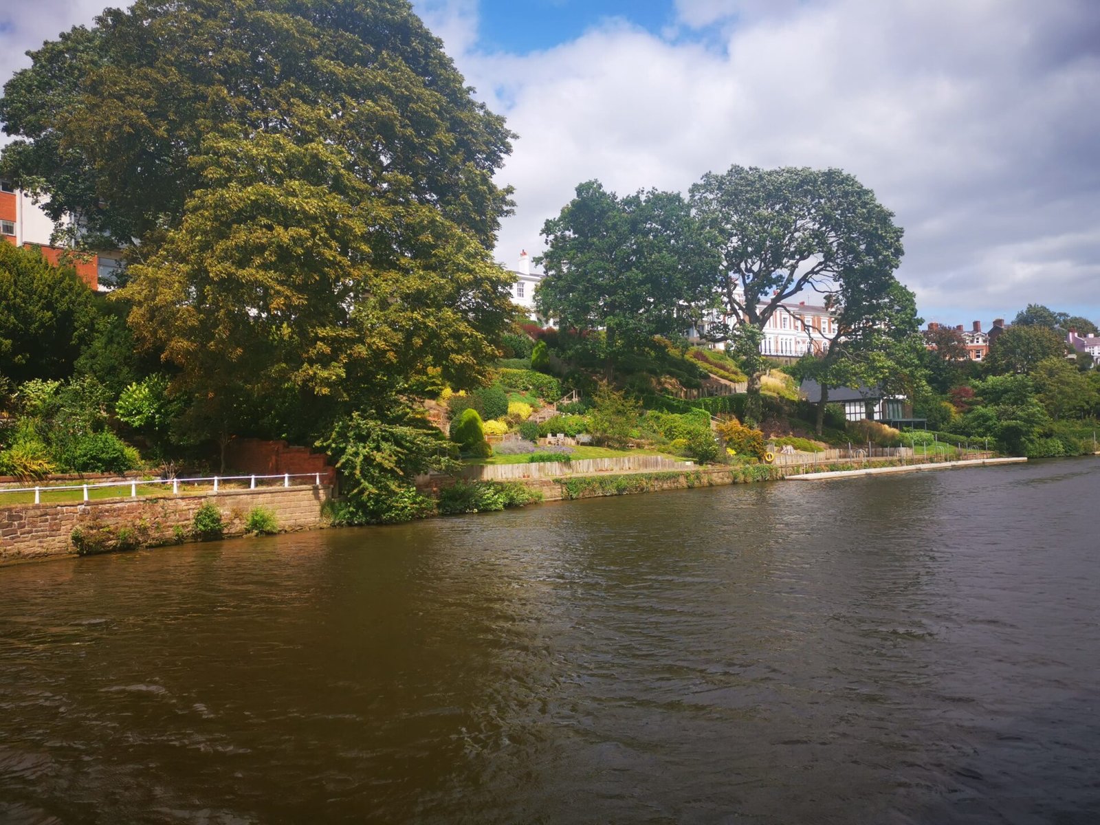 Taking a boat trip along the River Dee in Chester, England.