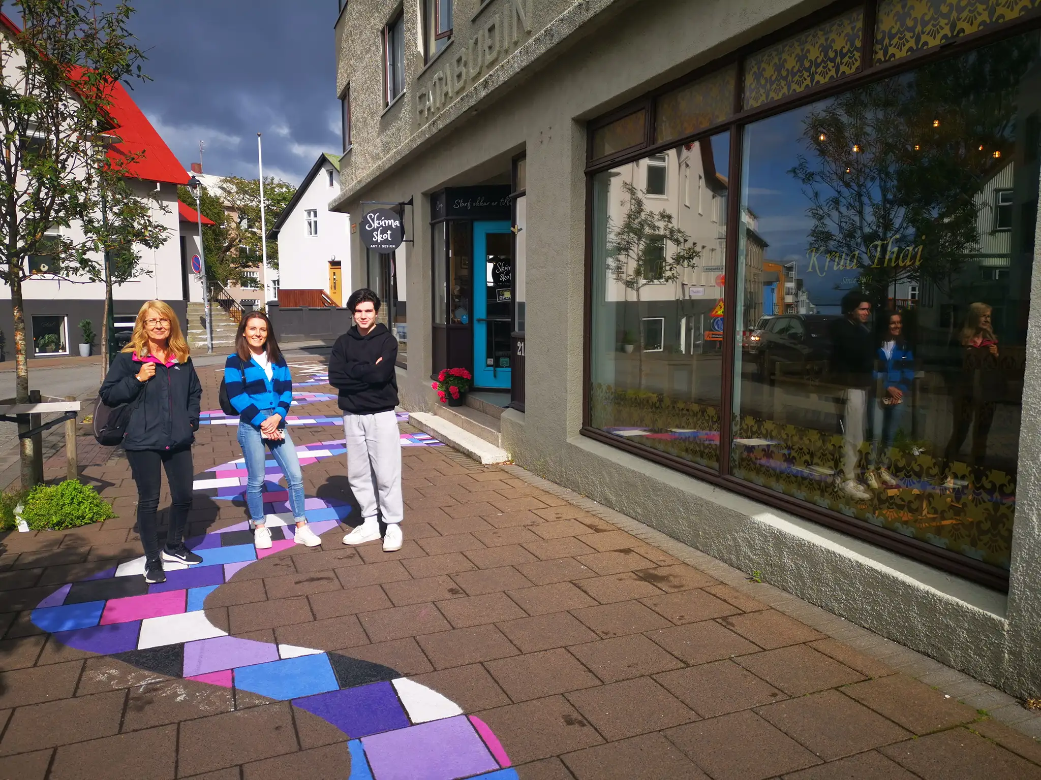 Colourful street of Reykjavik, Iceland