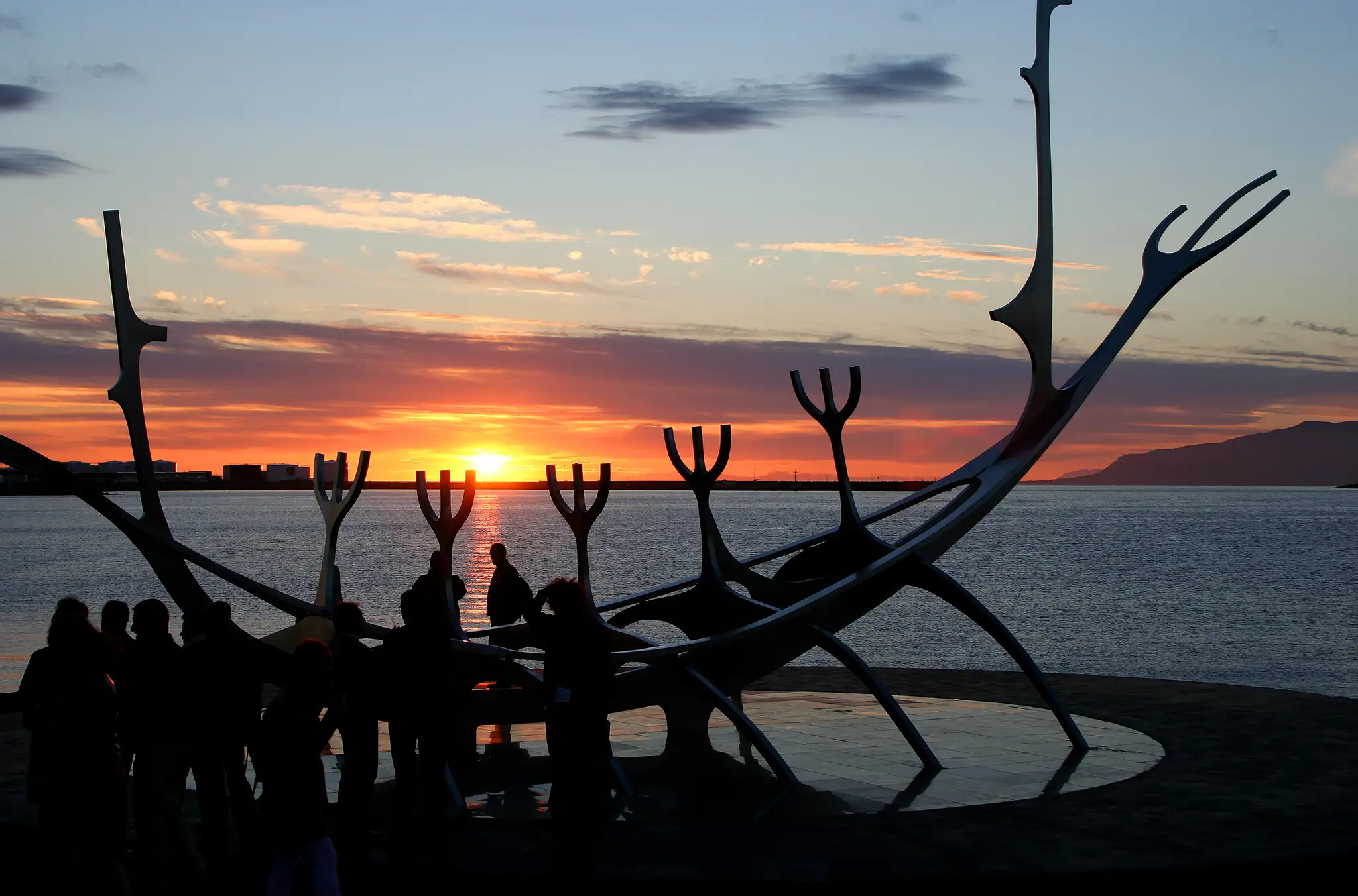 Replica Viking ship in Reykjavik
