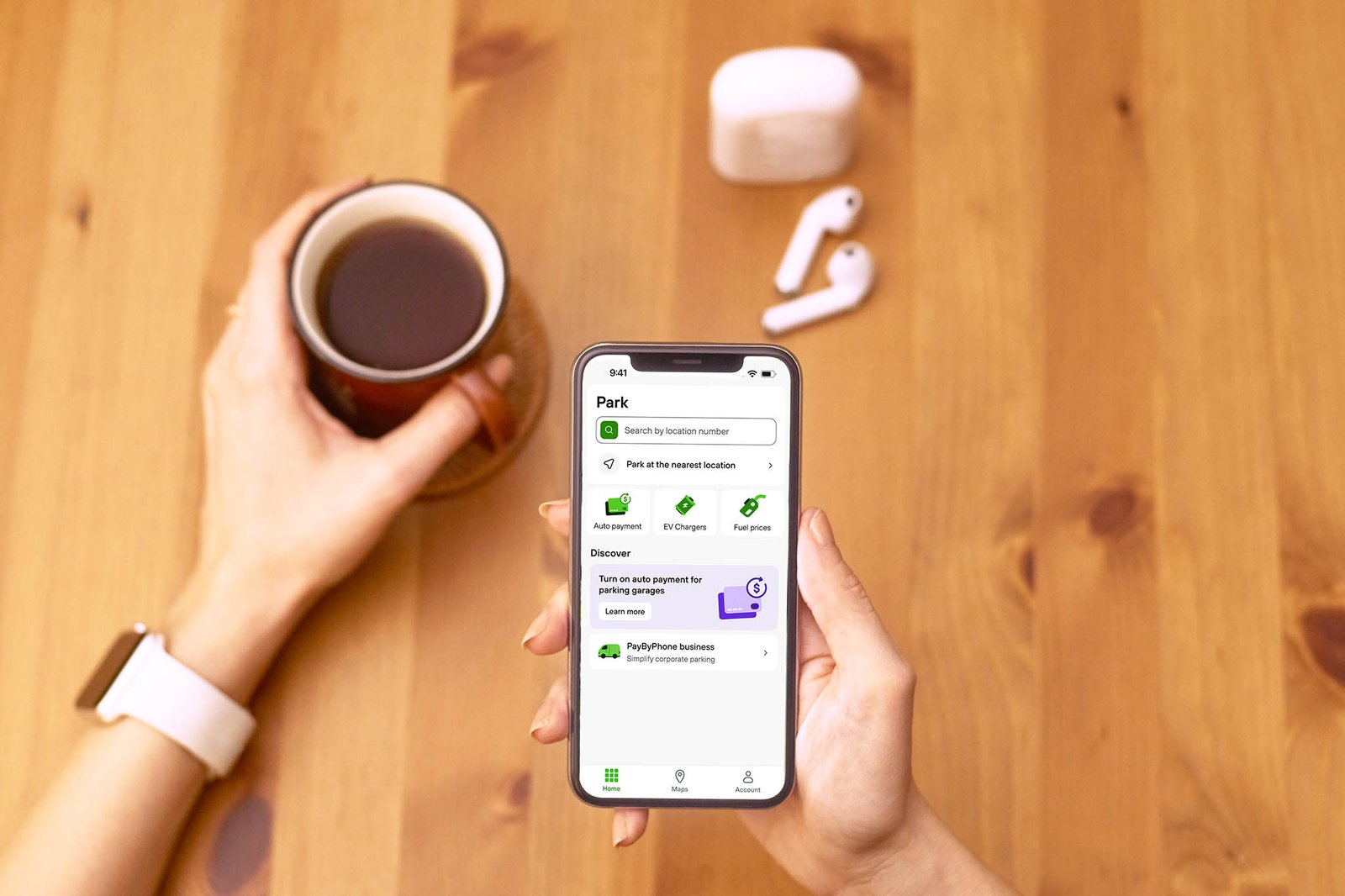 Paybyphone app screenshot
