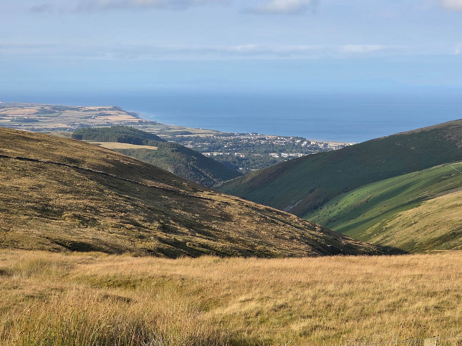 Looking down from the Mountain Road to Ramsey. Isle of Man.